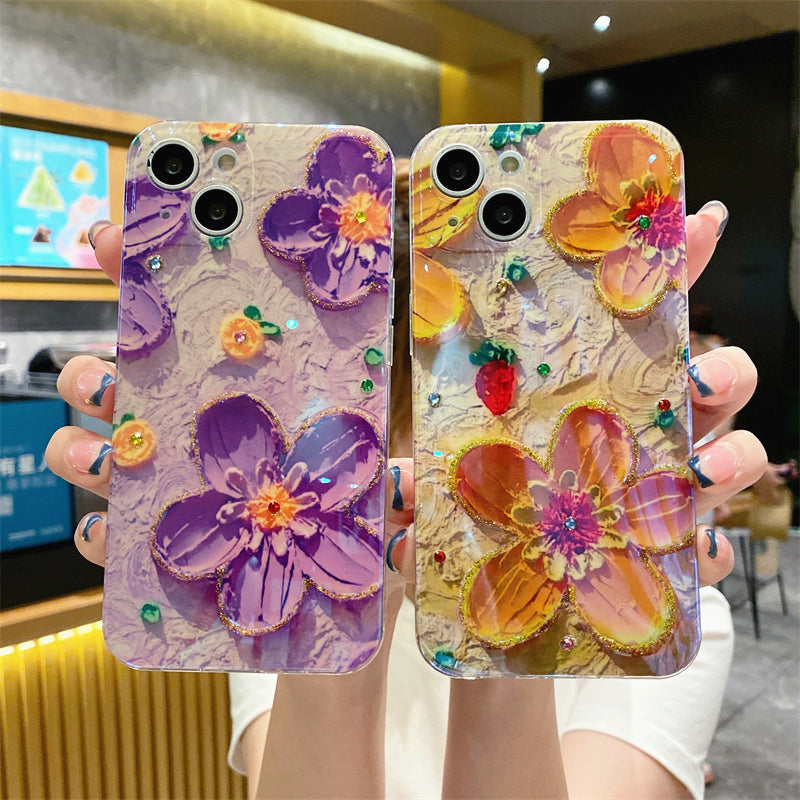 3D gėlėtas telefono dėkliukas