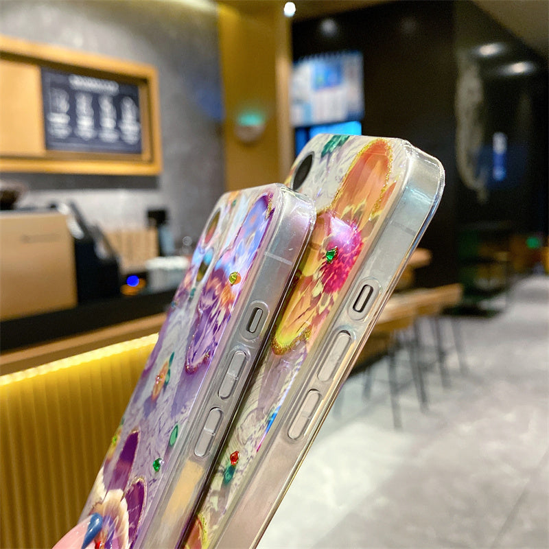 3D gėlėtas telefono dėkliukas