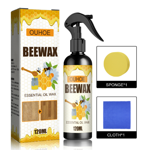 Purškiamas bičių vaškas + kempinėlė ir šluostė dovanų