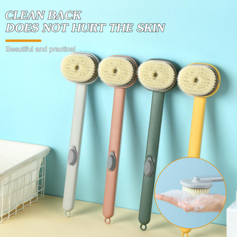 Šveičiamasis kūno šepetys su muilo dozatoriumi