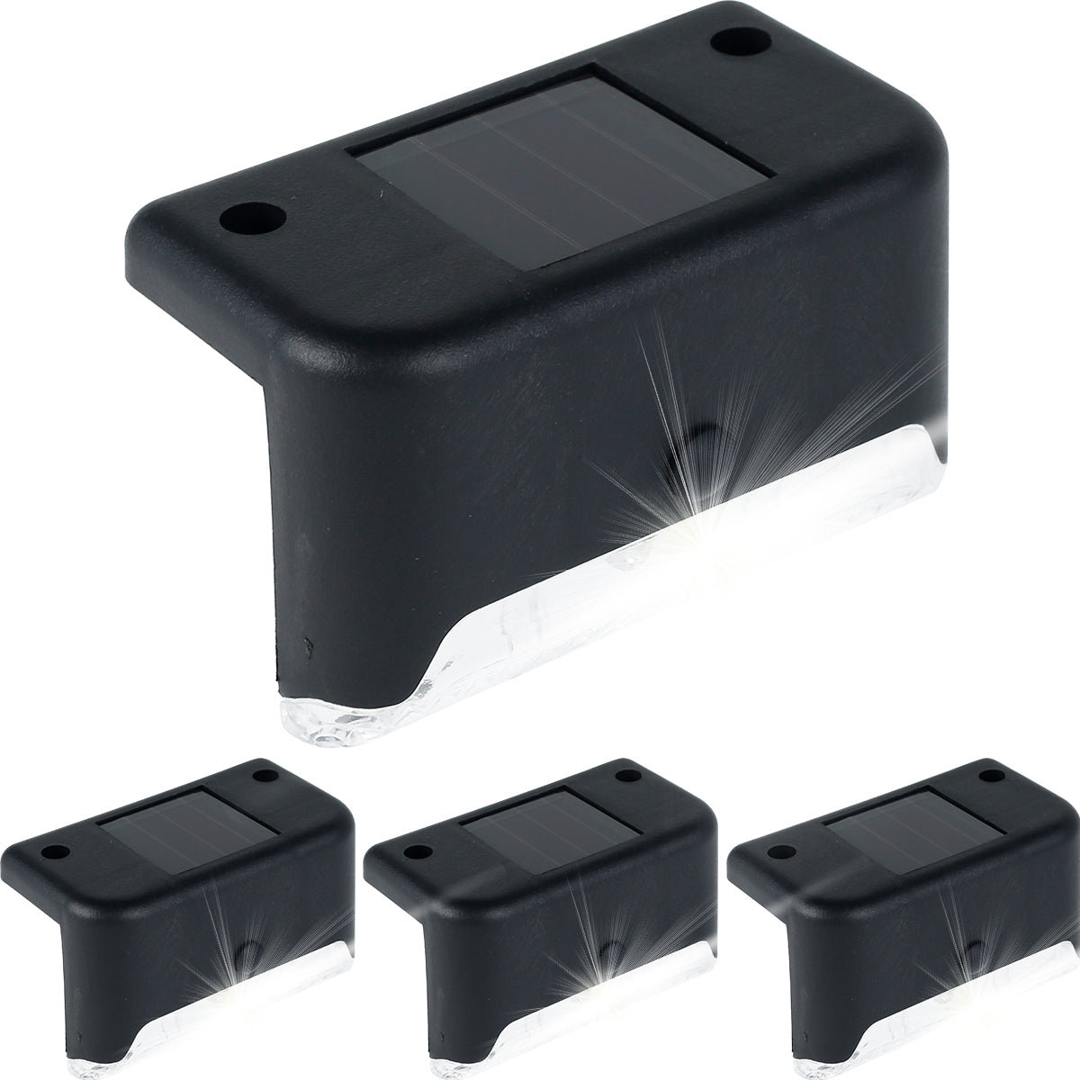 LED lauko šviestuvai tvoroms, palangėms, laiptams, su saulės baterijomis