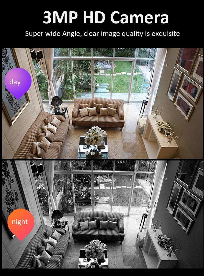 Kamera Wifi 360° su E27 jungtimi