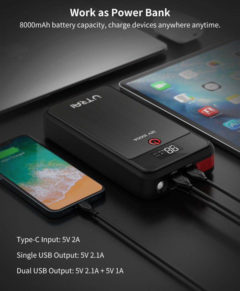 avarinis automobilio užvedėjas - išorinė baterija