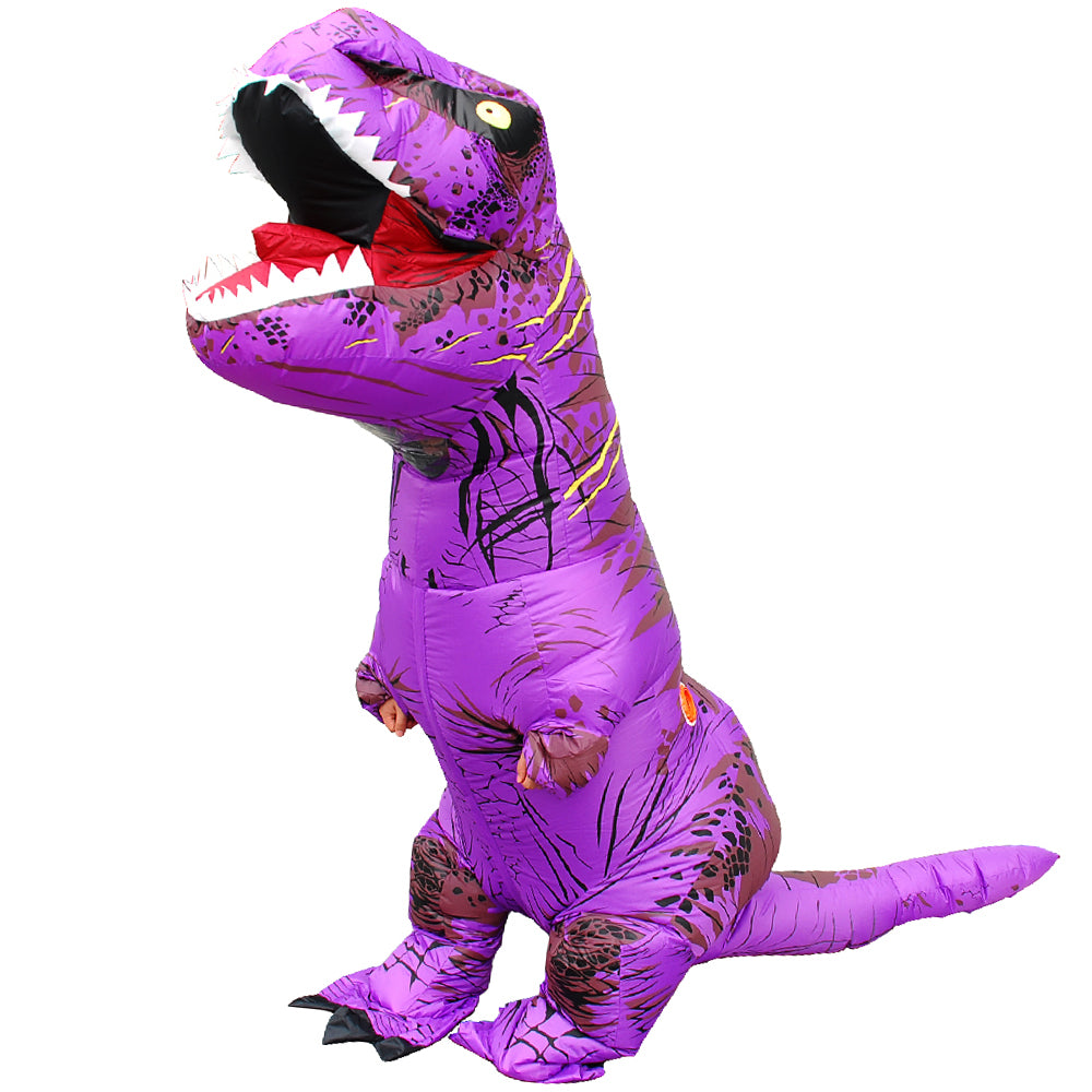 dinozauro kostiumas violetinė spalva