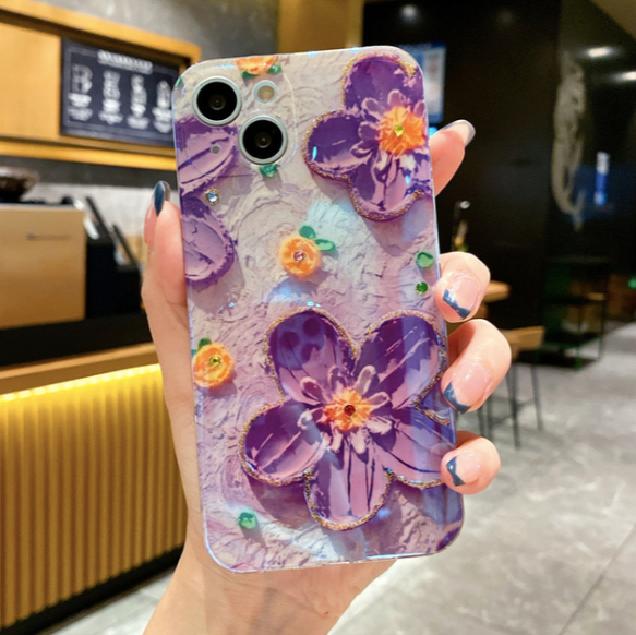 3D gėlėtas telefono dėkliukas