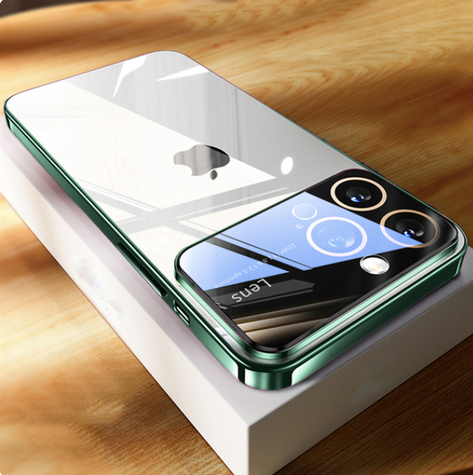 Prabangus skaidraus stiklo imitacijos Iphone dėklas