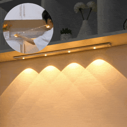 priklijuojamas led apšvietimas po spintele